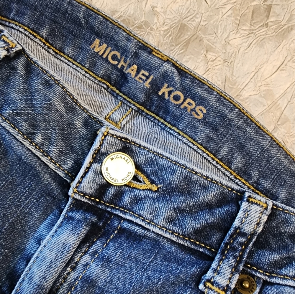 MICHAEL KORS WIDE LEG CROPPED JEANS SZ 6 - Picture 12 of 16